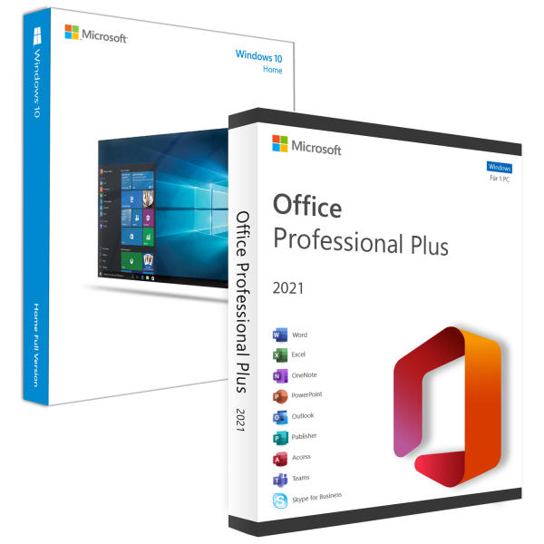 Windows 10 Home + Office 2021 Professional Plus
