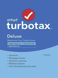 TurboTax - Deluxe 2022 Federal + E-file and State for Windows