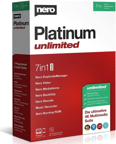 Nero Platinum Unlimited 2024 - Dauerlizenz